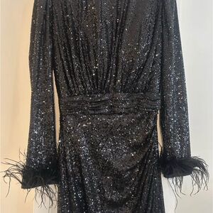 Elegant Black Sequin Dress
